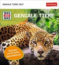 Produktbild WAS IST WAS Geniale Tiere Postkartenkalender 2027 - Kalender mit 53 Sammelkarten