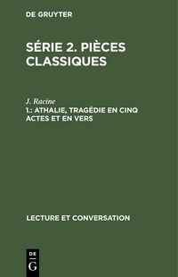 Produktbild: Athalie, trag&eacute;die en cinq actes et en vers