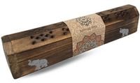 Produktbild: India Truhe "Elefant" Holz 30x6cm, Räucherstäbchenhalter