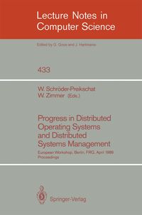 Produktbild: Progress in Distributed Operating Systems and Distributed Systems Management