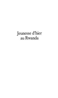 Produktbild: Jeunesse d'hier au rwanda