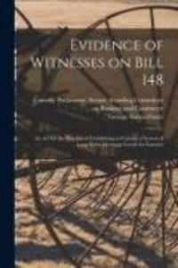 Produktbild: Evidence of Witnesses on Bill 148