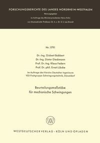Produktbild: Beurteilungsma&szlig;st&auml;be f&uuml;r mechanische Schwingungen