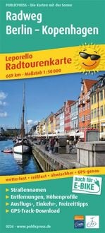 Produktbild: Radtourenkarte Radweg Berlin - Kopenhagen 1 : 50 000