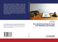 Produktbild: The Investigation Of Two Esp Iranian Law Books