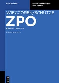 Produktbild: Zivilprozessordnung und Nebengesetze / &sect;&sect; 50-77