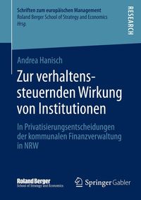 Produktbild: Zur verhaltenssteuernden Wirkung von Institutionen