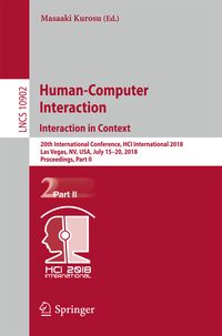 Produktbild: Human-Computer Interaction. Interaction in Context