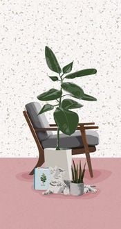 Produktbild: Plant it - Love it! Schmales Notizheft Motiv Gr&uuml;nes Heim