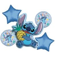 Produktbild: Folienballon Bouquet Disney Stitch Pineapple Bouquet 76x88cm und 3x&Oslash;46cm 5 Ballons