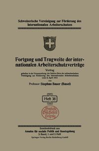 Produktbild: Fortgang und Tragweite der internationalen Arbeiterschutzvertr&auml;ge