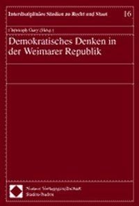 Produktbild: Demokratisches Denken in der Weimarer Republik