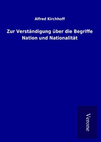 Produktbild: Zur Verst&auml;ndigung &uuml;ber die Begriffe Nation und Nationalit&auml;t