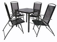 Produktbild: 5-tlg Sitzgruppe Gartenm&ouml;bel Tisch St&uuml;hle Set 80S