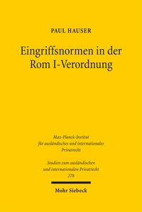 Produktbild: Eingriffsnormen in der Rom I-Verordnung