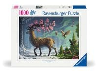 Produktbild: Erwachsenenpuzzle 1000 Teile - Der Hirsch als Fr&uuml;hlingsbote