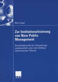 Produktbild: Zur Institutionalisierung von New Public Management