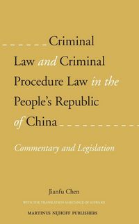 Produktbild: Criminal Law and Criminal Procedure Law in the People's Republic of China