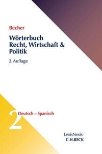 Produktbild: W&ouml;rterbuch Recht, Wirtschaft & Politik Band 2: Deutsch - Spanisch