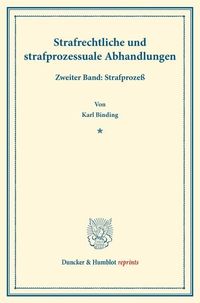 Produktbild: Strafrechtliche und strafprozessuale Abhandlungen.