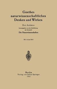 Produktbild: Goethes naturwissenschaftliches Denken und Wirken