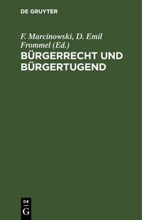 Produktbild: B&uuml;rgerrecht und B&uuml;rgertugend