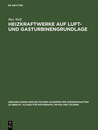 Produktbild: Heizkraftwerke auf Luft- und Gasturbinengrundlage