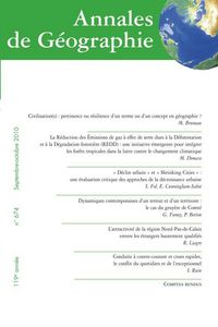 Produktbild: Revue Annales de Geographie T.674; Septembre 2010