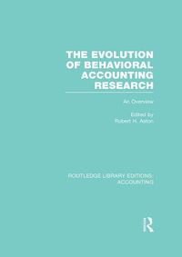 Produktbild: The Evolution of Behavioral Accounting Research (RLE Accounting)