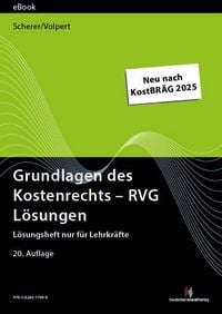 Produktbild: Grundlagen des Kostenrechts - RVG L&ouml;sungen, eBook (PDF)