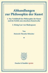 Produktbild: Abhandlungen zur Philosophie der Kunst.