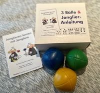 Produktbild: 3 B&auml;lle & Jonglier-Anleitung (blau, gr&uuml;n, gelb)