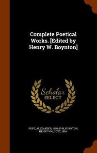 Produktbild: Complete Poetical Works. [Edited by Henry W. Boynton]