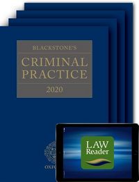 Produktbild: Blackstone's Criminal Practice 2020 (Book, All Supplements,