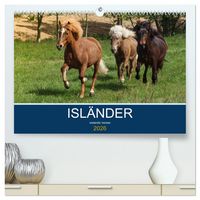 Produktbild: Isl&auml;nder - icelandic horses (hochwertiger Premium Wandkalender 2026 DIN A2 quer), Kunstdruck in Hochglanz