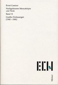 Produktbild: Goethe Vorlesungen (1940&ndash;1941)