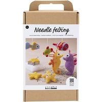 Produktbild: Creativ Company DIY Sets Filz & Fleece Kreativ Set Nadelfilzen, Tiere im Wasser, Kreativ Box