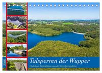 Produktbild: Talsperren der Wupper und ihrer Nebenfl&uuml;sse aus der Vogelperspektive (Tischkalender 2026 DIN A5 quer), CALVENDO Monatskalender