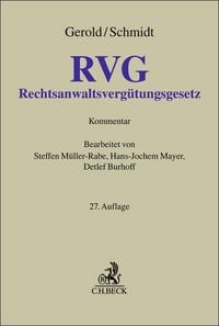 Produktbild: Rechtsanwaltsverg&uuml;tungsgesetz. RVG