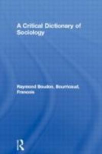 Produktbild: Boudon, R: A Critical Dictionary of Sociology