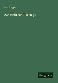 Produktbild: Zur Kritik der Nibelunge