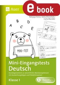 Produktbild: Mini-Eingangstests Deutsch - Klasse 1