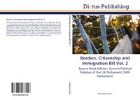 Produktbild: Borders, Citizenship and Immigration Bill Vol. 2