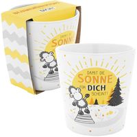 Bild vom Artikel Sheepworld 47551 Blumenübertopf Motiv Sonne, Porzellan, Höhe 10,5 cm, vom Autor 