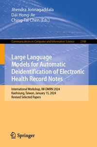 Produktbild: Large Language Models for Automatic Deidentification of Electronic Health Record Notes