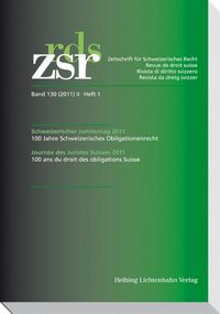 Produktbild: ZSR 2011 II Heft 1 - Schweizerischer Juristentag 2011