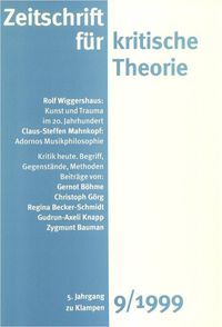 Produktbild: Zeitschrift f&uuml;r kritische Theorie / Zeitschrift f&uuml;r kritische Theorie, Heft 9 (1999)