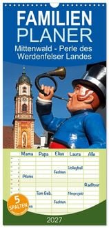 Produktbild: Familienplaner 2027 - Mittenwald - Perle des Werdenfelser Landes mit 5 Spalten (Wandkalender, 21 x 45 cm) CALVENDO