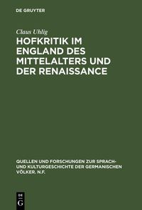 Produktbild: Hofkritik im England des Mittelalters und der Renaissance