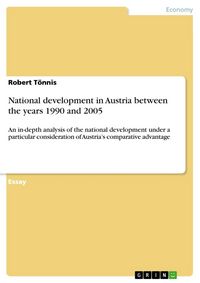 Produktbild: National development in Austria between the years 1990 and 2005